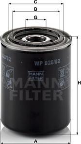 Mann-Filter WP 928/82 - Oljefilter xdelar.se