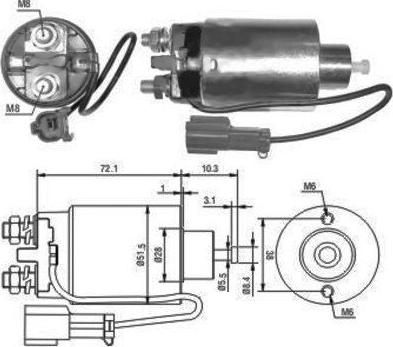 Meat & Doria 46096 - Solenoid, startmotor xdelar.se