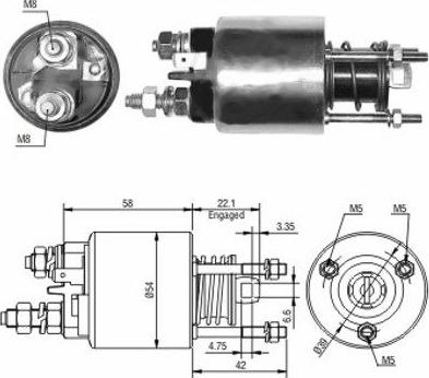 Meat & Doria 46047 - Solenoid, startmotor xdelar.se