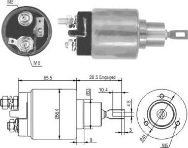 Meat & Doria 46060 - Solenoid, startmotor xdelar.se