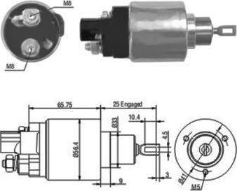 Meat & Doria 46070 - Solenoid, startmotor xdelar.se