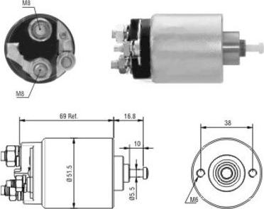 Meat & Doria 46104 - Solenoid, startmotor xdelar.se