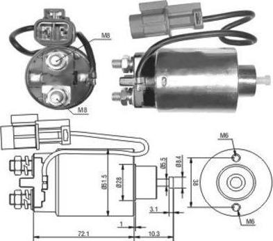 Meat & Doria 46180 - Solenoid, startmotor xdelar.se