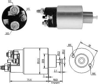 Meat & Doria 46263 - Solenoid, startmotor xdelar.se