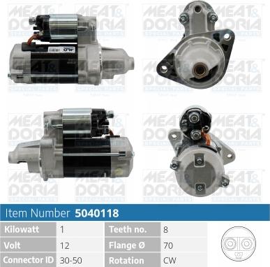 Meat & Doria 5040118 - Startmotor xdelar.se