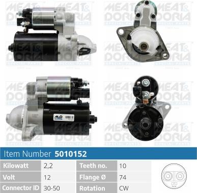 Meat & Doria 5010152 - Startmotor xdelar.se