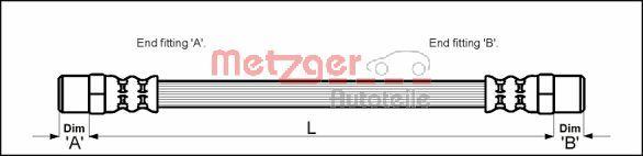 Metzger 4110594 - Bromsslang xdelar.se