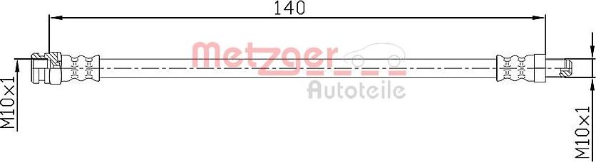 Metzger 4110106 - Bromsslang xdelar.se