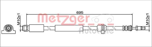 Metzger 4112076 - Bromsslang xdelar.se