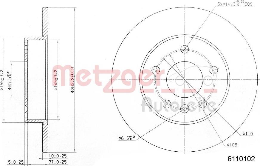 Metzger 6110102 - Bromsskiva xdelar.se