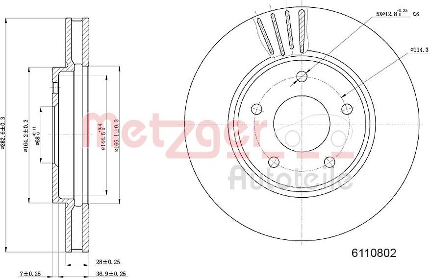 Metzger 6110802 - Bromsskiva xdelar.se