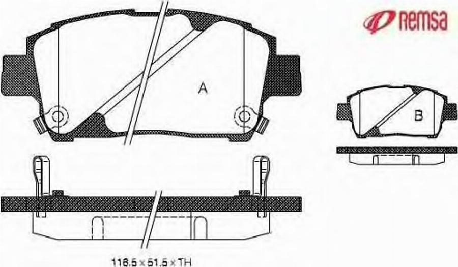 Metzger 0740.02 - Bromsbeläggssats, skivbroms xdelar.se