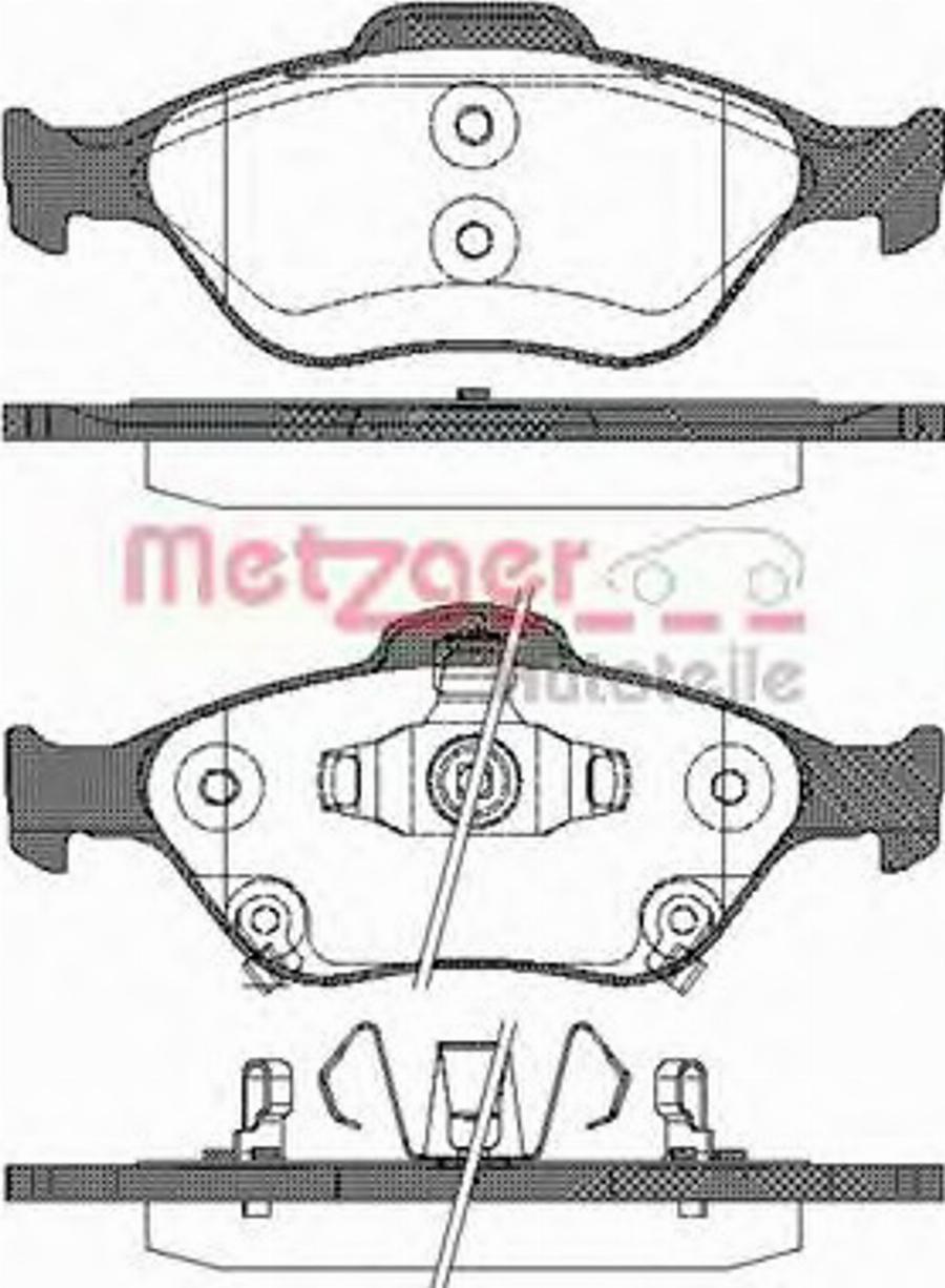 Metzger 076612 - Bromsbeläggssats, skivbroms xdelar.se