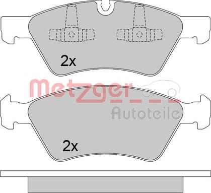 Metzger 1170464 - Bromsbeläggssats, skivbroms xdelar.se