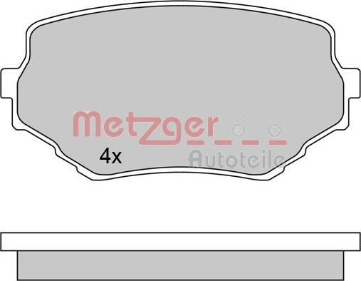 Metzger 1170415 - Bromsbeläggssats, skivbroms xdelar.se