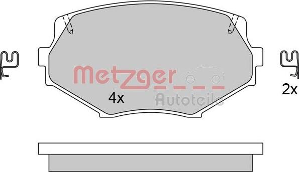 Metzger 1170515 - Bromsbeläggssats, skivbroms xdelar.se