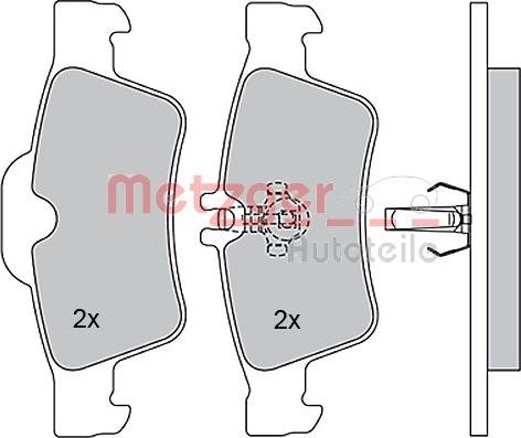 Metzger 1170049 - Bromsbeläggssats, skivbroms xdelar.se