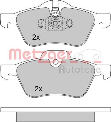 Metzger 1170189 - Bromsbeläggssats, skivbroms xdelar.se