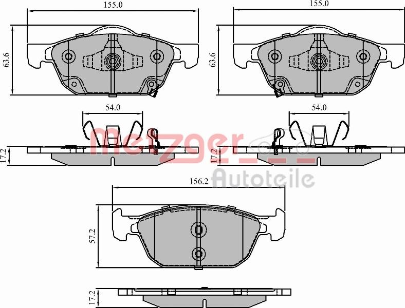 Metzger 1170832 - Bromsbeläggssats, skivbroms xdelar.se