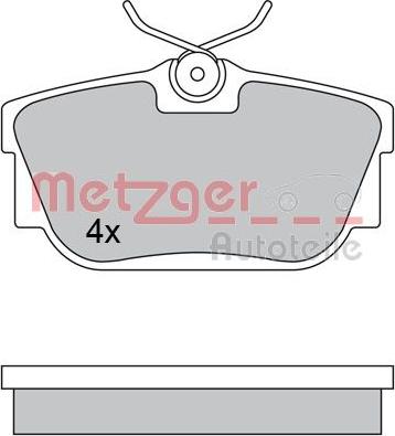 Metzger 1170332 - Bromsbeläggssats, skivbroms xdelar.se