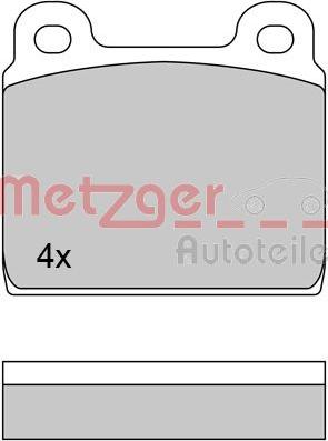 Metzger 1170370 - Bromsbeläggssats, skivbroms xdelar.se