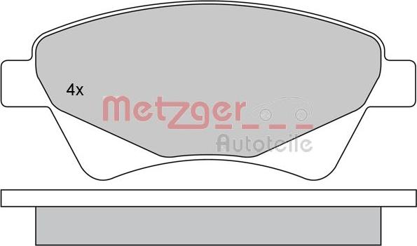 Metzger 1170255 - Bromsbeläggssats, skivbroms xdelar.se