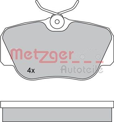 Metzger 1170266 - Bromsbeläggssats, skivbroms xdelar.se