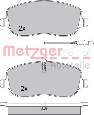 Metzger 1170232 - Bromsbeläggssats, skivbroms xdelar.se