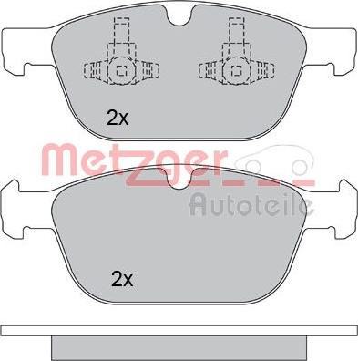 Metzger 1170229 - Bromsbeläggssats, skivbroms xdelar.se