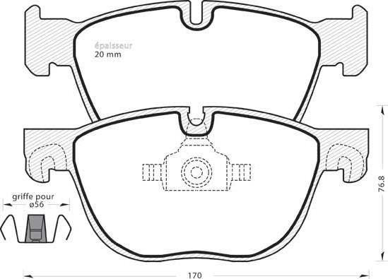 Magneti Marelli PF0855 - Bromsbeläggssats, skivbroms xdelar.se