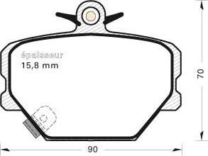 Mercedes-Benz 0004200505 - Bromsbeläggssats, skivbroms xdelar.se