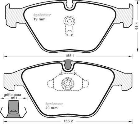 Magneti Marelli PF0582 - Bromsbeläggssats, skivbroms xdelar.se