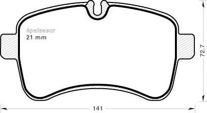 Magneti Marelli PF0284 - Bromsbeläggssats, skivbroms xdelar.se