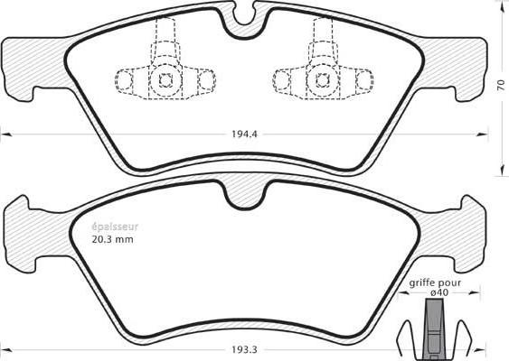 Metzger 117900 - Bromsbeläggssats, skivbroms xdelar.se