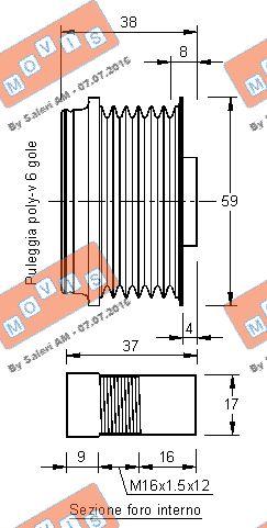 MOVIS AST2644 - Remskiva, generator xdelar.se