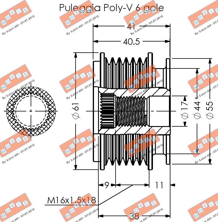 MOVIS AST2066 - Remskiva, generator xdelar.se