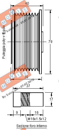 MOVIS AST2361 - Remskiva, generator xdelar.se