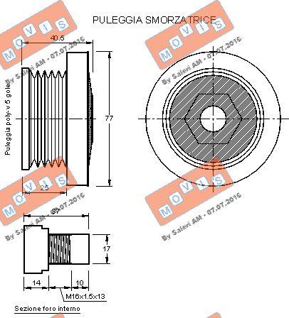 MOVIS AST2719 - Remskiva, generator xdelar.se