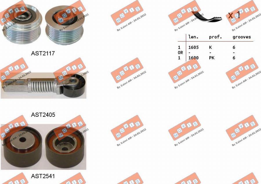 MOVIS ASTA0107 - Flerspårsremssats xdelar.se