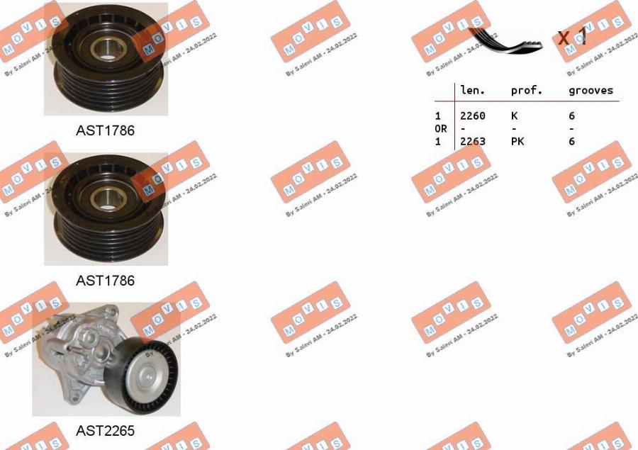 MOVIS ASTA0127 - Flerspårsremssats xdelar.se