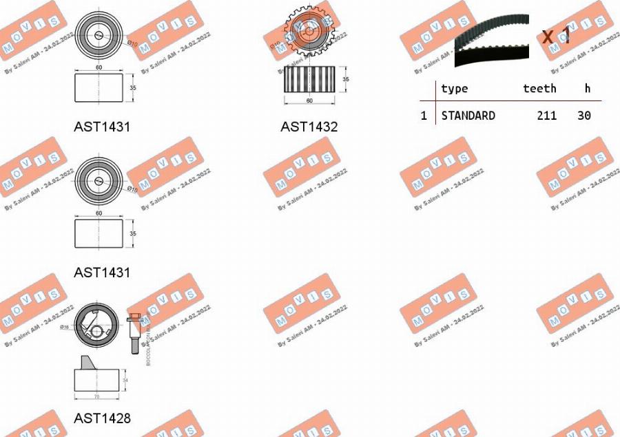 MOVIS ASTK0993 - Tand / styrremssats xdelar.se