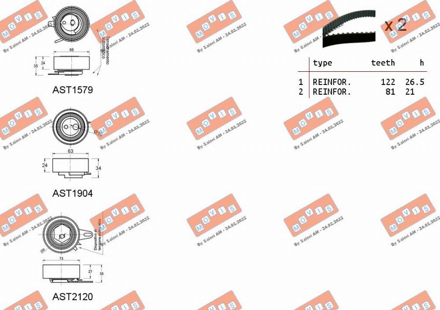 MOVIS ASTK0946 - Tand / styrremssats xdelar.se