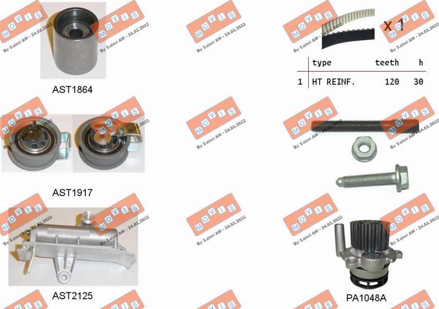 MOVIS ASTK0941PA - Vattenpump + kuggremssats xdelar.se