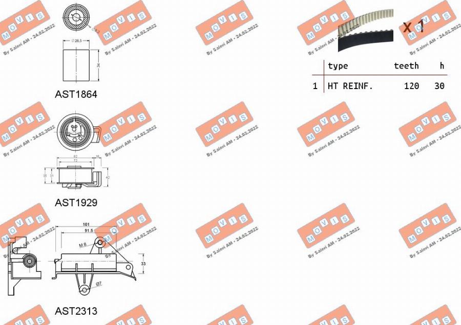 MOVIS ASTK0951C - Tand / styrremssats xdelar.se