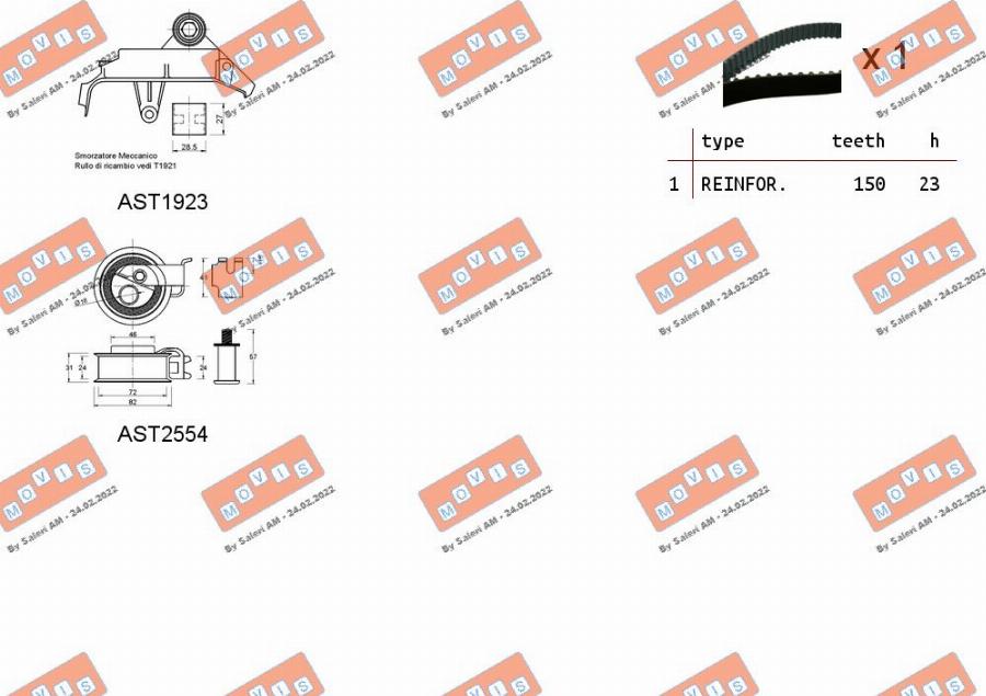 MOVIS ASTK1049 - Tand / styrremssats xdelar.se