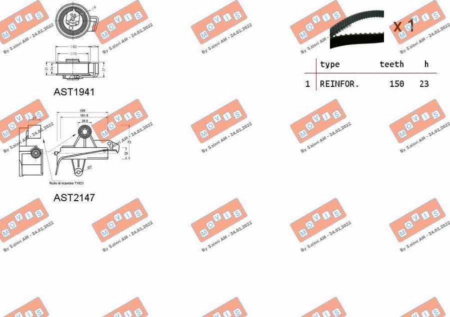 MOVIS ASTK1055 - Tand / styrremssats xdelar.se