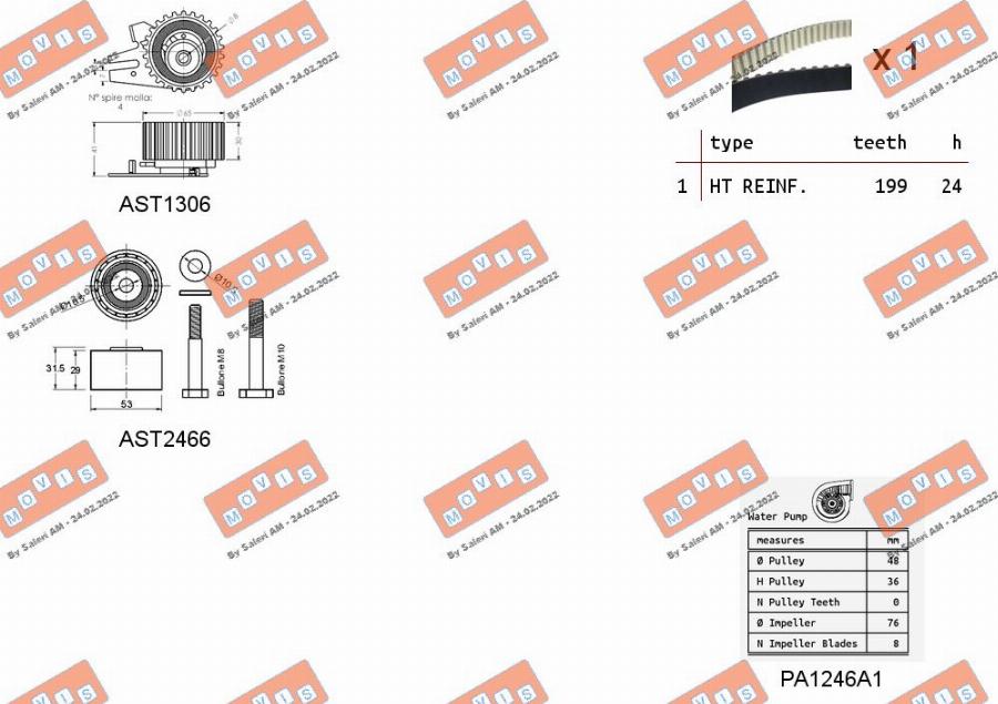 MOVIS ASTK1058PA - Vattenpump + kuggremssats xdelar.se