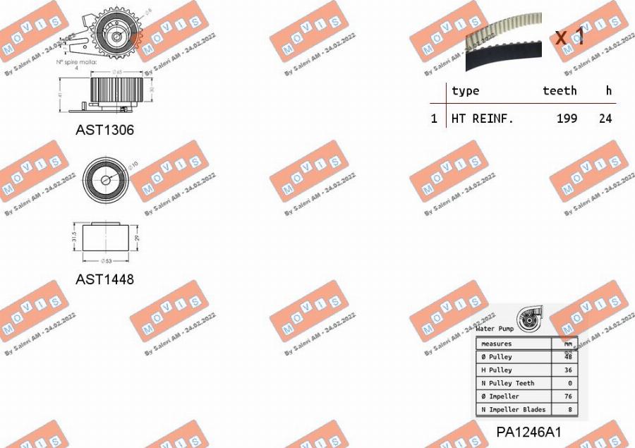 MOVIS ASTK1088PA - Vattenpump + kuggremssats xdelar.se