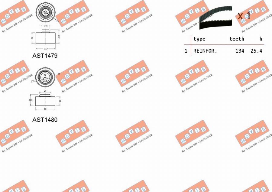 MOVIS ASTK1029 - Tand / styrremssats xdelar.se