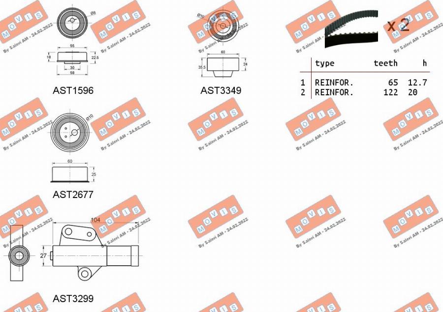 MOVIS ASTK1200 - Tand / styrremssats xdelar.se